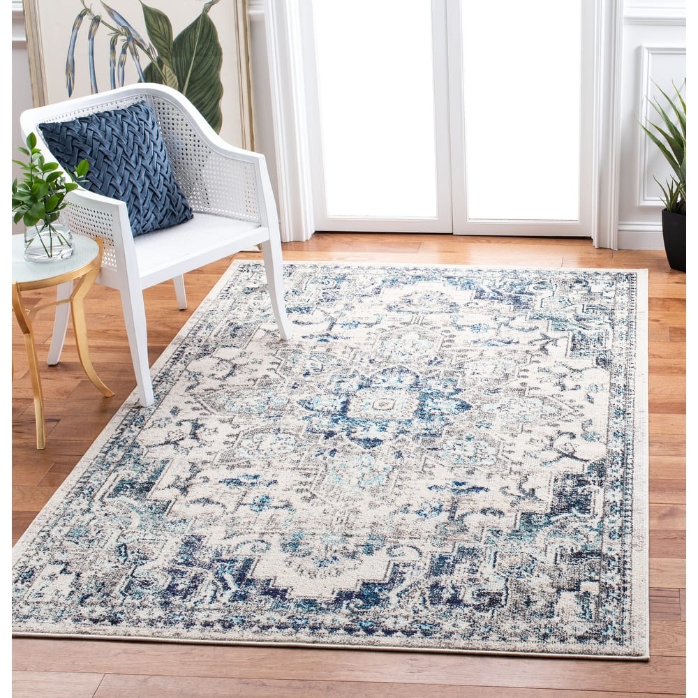 SAFAVIEH Madison Katelijne Boho Medallion Distressed Rug