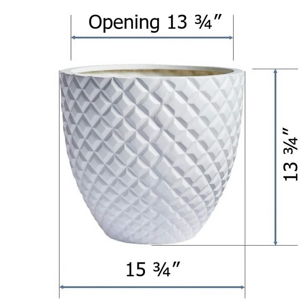 DreamPatio Irvine 1-Piece Fiberstone Pineapple Planter for Indoor/Outdoor