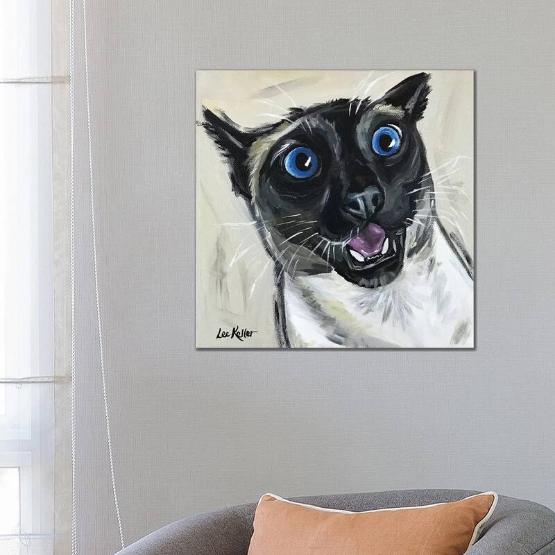 iCanvas "Funny Siamese Cat Marley" by Hippie Hound Studios Canvas Print - 26x26x1.5