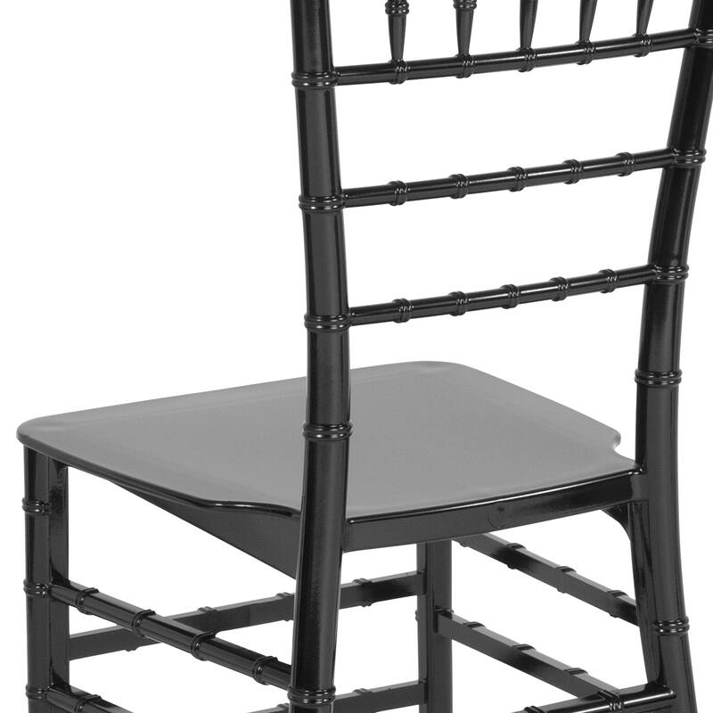 2 Pack Gold Resin Stacking Chiavari Chair - 15"W x 18.75"D x 35"H - 15"W x 18.75"D x 35"H