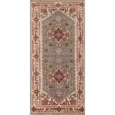 Gray Heriz Serapi Oriental Accent Rug Handmade Wool Carpet - 2'6" x 5'11"