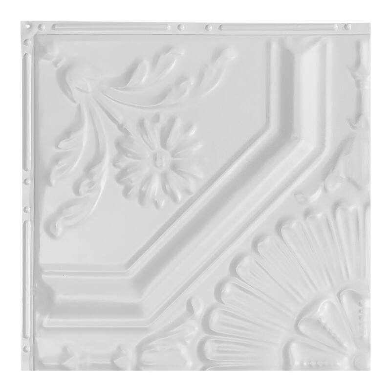 Great Lakes Tin Rochester Lay-in Ceiling Tile - Matte White - Sample