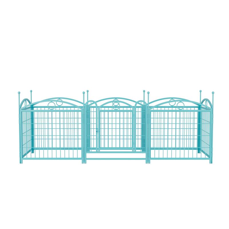 Dog Playpen Indoor 24 inch 8 Panels Metal Dog Pen Pet Dog Fence