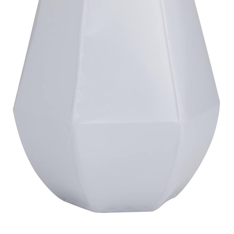 Metal Geometric Decorative Vase - Set of 2 Yellow, Cream, Blue, White - CosmoLiving by Cosmopolitan