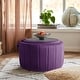 preview thumbnail 24 of 55, 30" W Round Velvet Upholstered Storage Ottoman with Flip Top Tray