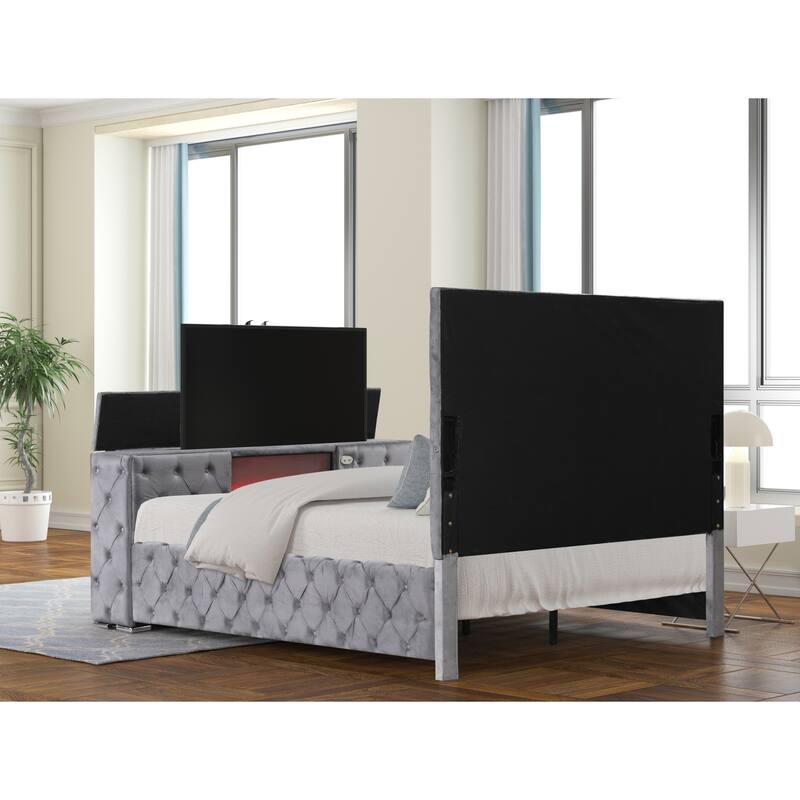 Encore King / Queen 4PC / 5PCS Vanity Bedroom Set in Beige / Black / Gray