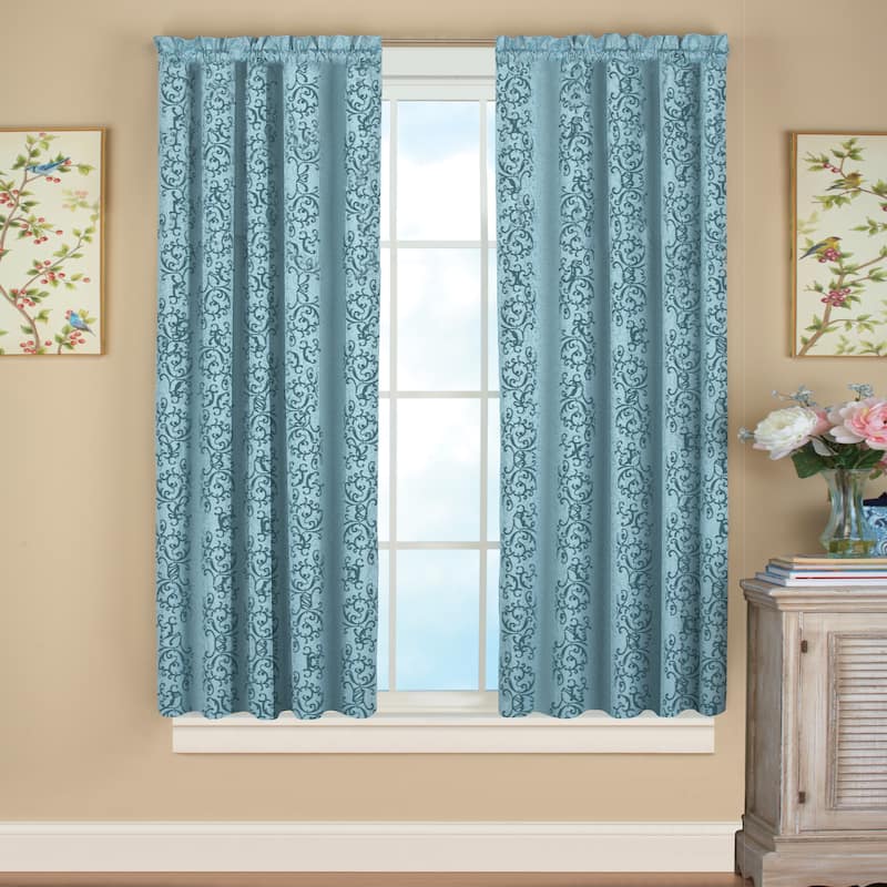 Scroll Insulated Sheen Curtain Panel