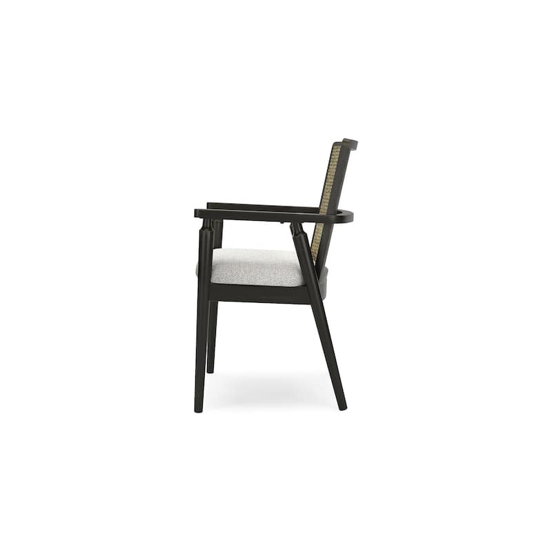 Signature Design by Ashley Galliden Black/Gray Dining Arm Chair - 22.13"W x 22.38"D x 35.13"H