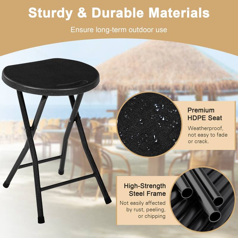 VECELO Modern X-Frame Folding Chair with Carry Handle Indoor Outdoor Space Saving Minimalist Design Chair