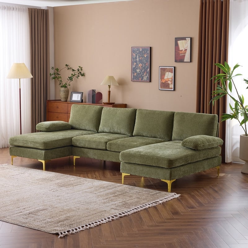 U-Shaped 4-Seat Indoor Sectional Sofa
