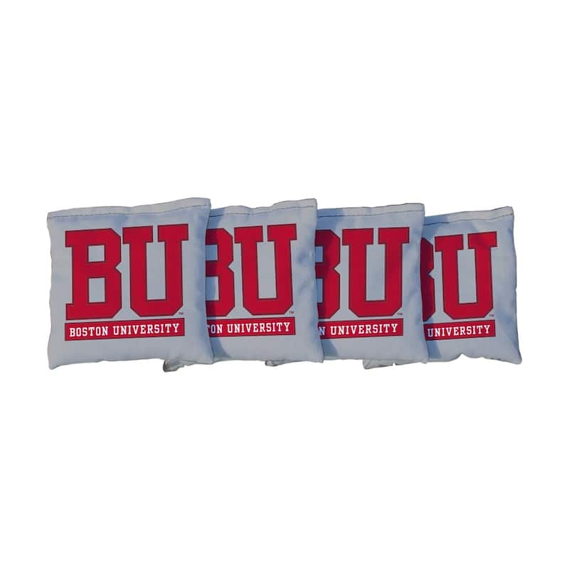 Boston BU Terriers Gray Cornhole Bags - All-Weather Resin Filled