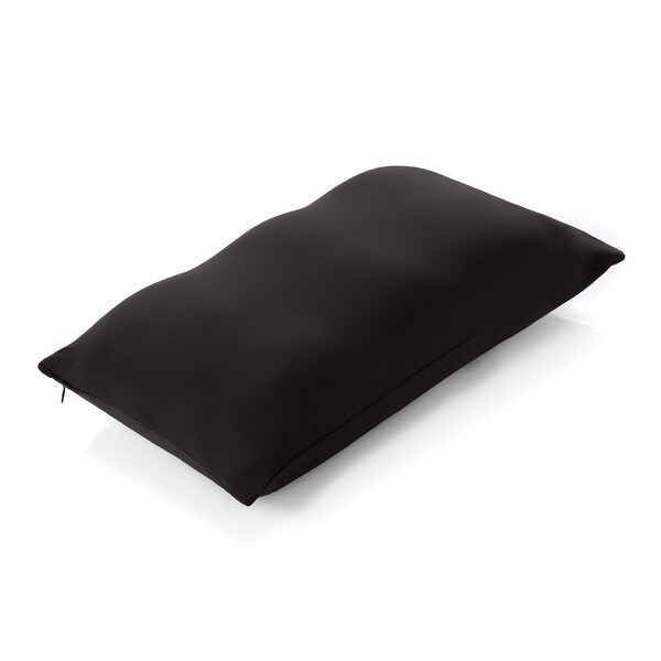 Premium Microbead Pillow Anti Aging Silk like Cover Matte Black