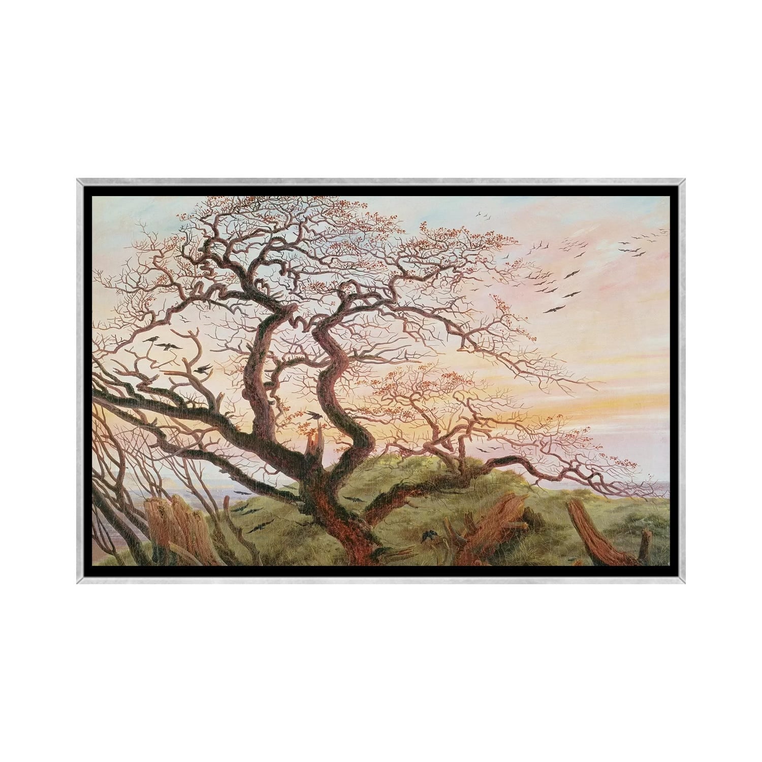 iCanvas "The Tree of Crows, 1822 " by Caspar David Friedrich Framed