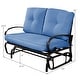 preview thumbnail 3 of 5, Outdoor Patio Rocking Glider Cushioned 2 Seats Steel Frame Furniture