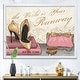 preview thumbnail 9 of 11, Designart "Gold Fabulous Life Style I" Fashion Framed Art Print 20 in. wide x 12 in. high - White