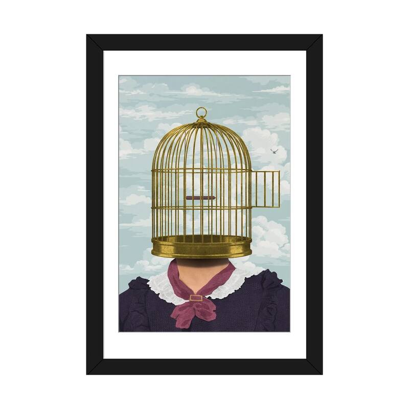 iCanvas "I Am Free" by Peter Walters - Black - 32x24x1