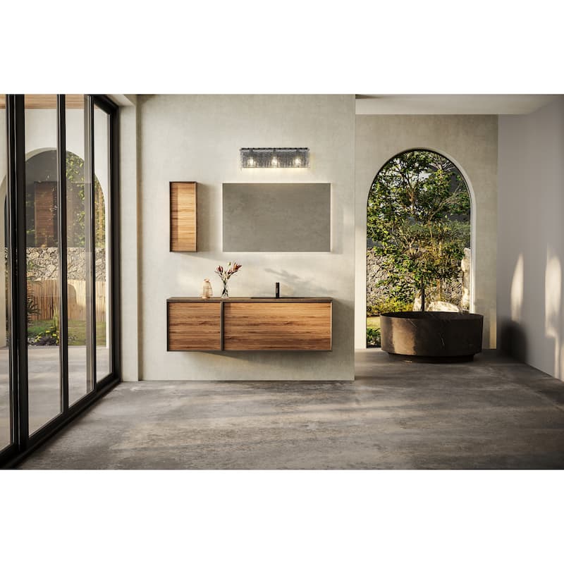 Z-Lite Glacier 3 Light Vanity - Matte Black