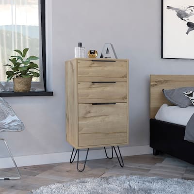 Meriden 3-Drawer Rectangle Dresser Light Oak