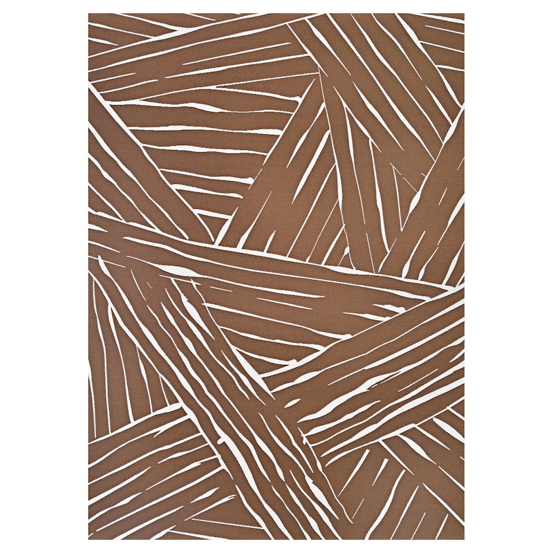 Dream Decor Rugs Gelato Bordeaux Indoor Outdoor Area Rug - 8'1" x 11'2" - Amber/ Ivory