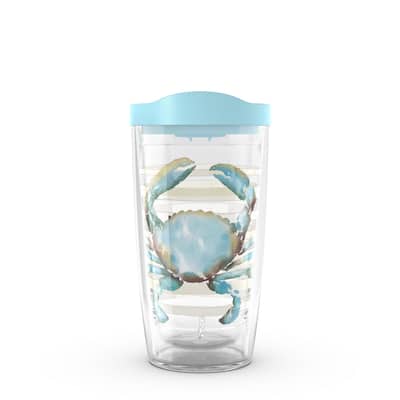Tervis Sara Berrenson Atlantica Collection Made in USA Double Walled Insulated Travel Tumbler, Crab