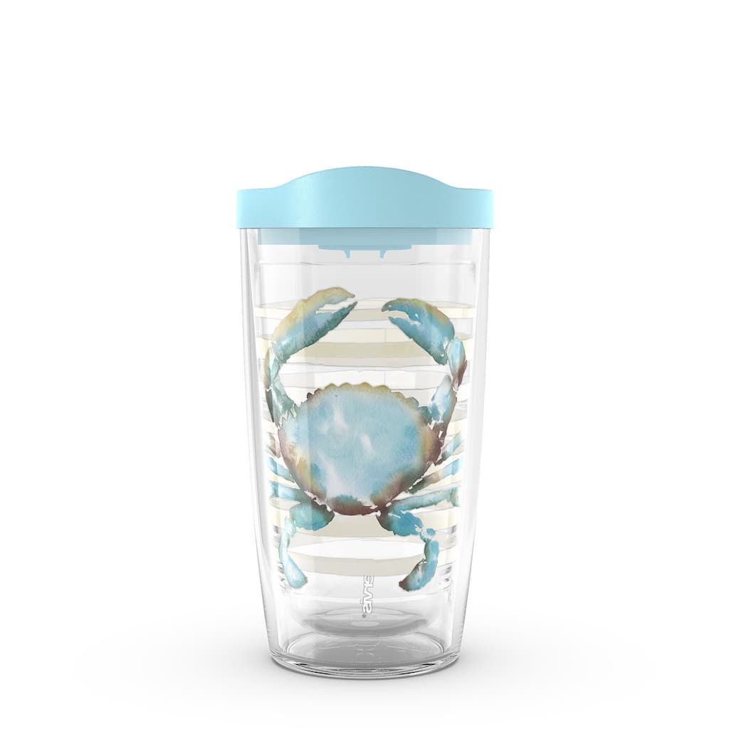 Tervis Sara Berrenson Atlantica Collection Made in USA Double Walled Insulated Travel Tumbler, Crab