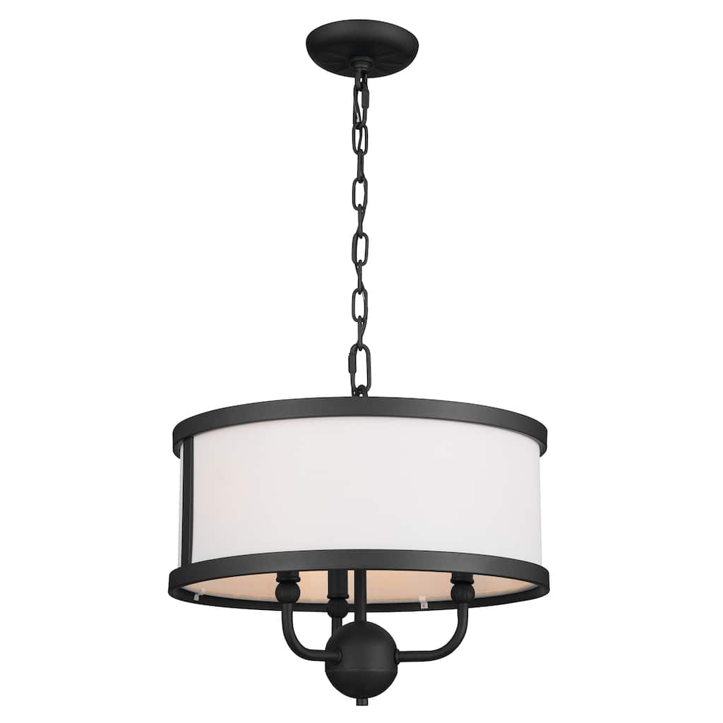 Kichler Lighting Heddle 15 inch 3-Light Chandelier Textured Black