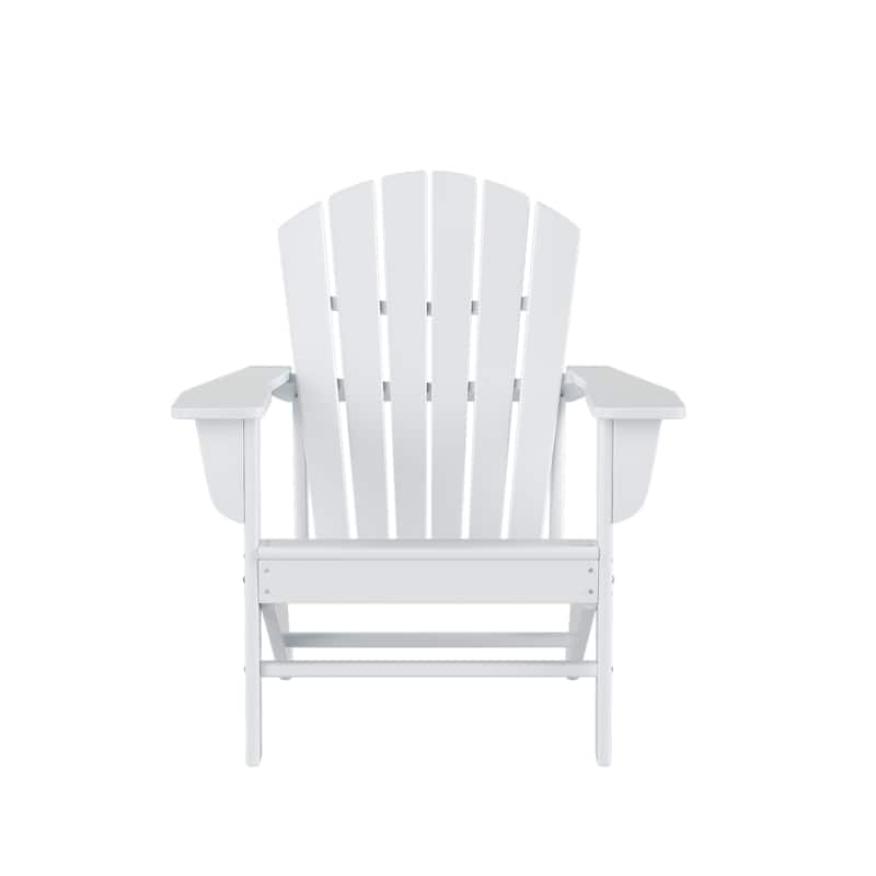 Altura Outdoor 5-Piece Adirondack Chair With Square Coffee Table Conversation Set