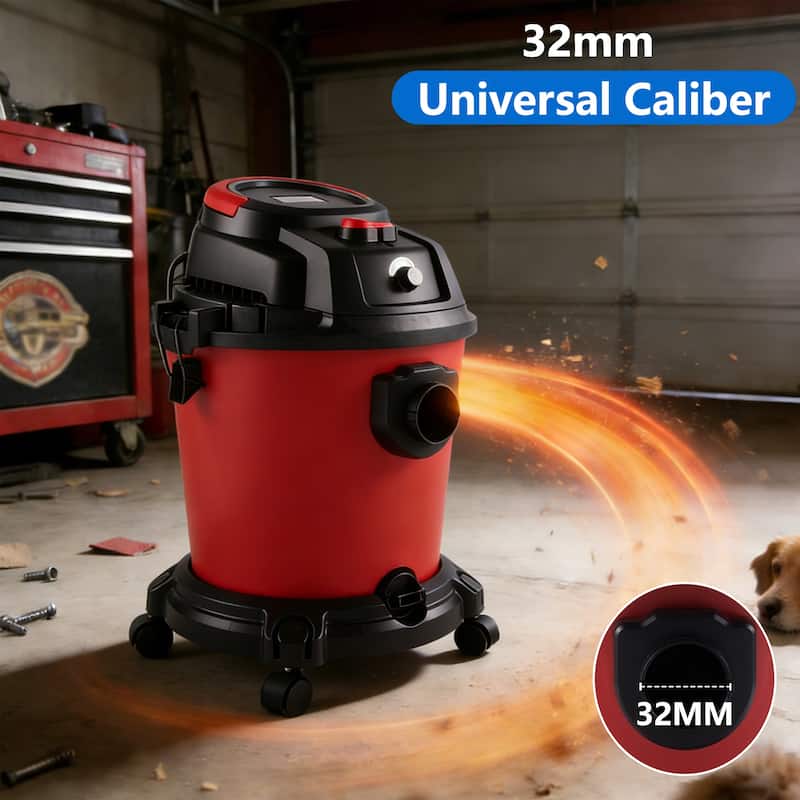 Wet Dry Vac, 5 Gallon,4.3 Peak HP, 3 in 1 Shop Vacuum with Blowing Function, Wet/Dry Vacuum to Clean Floor