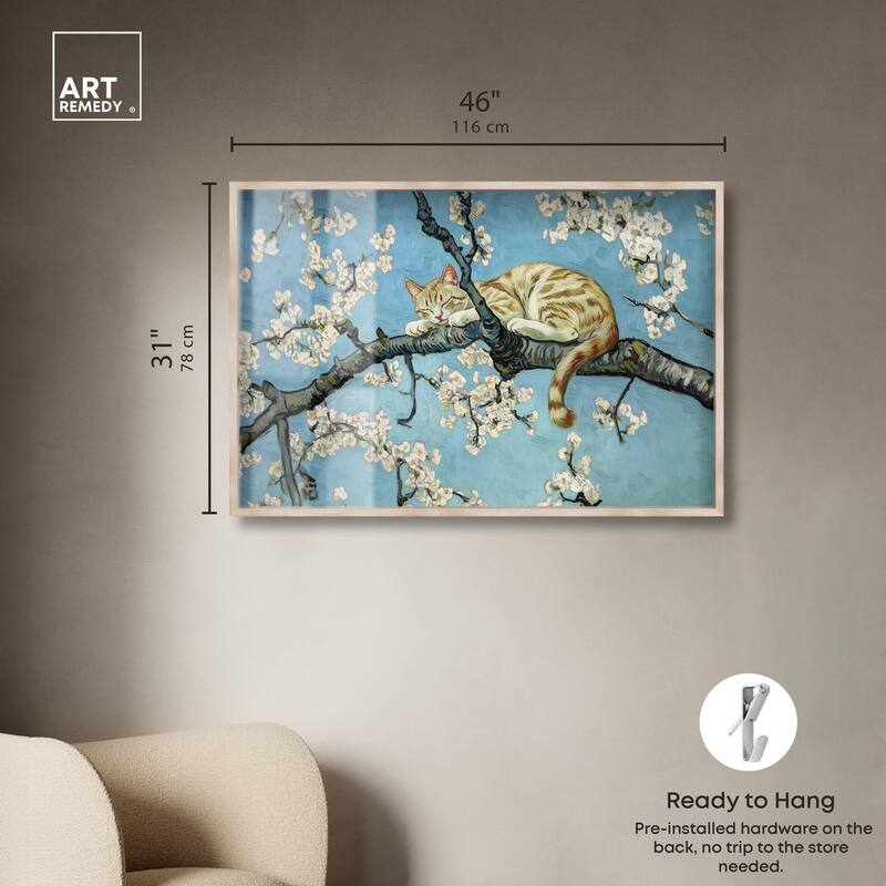 Autumn Blossom Kitten Shadowbox by Art Remedy