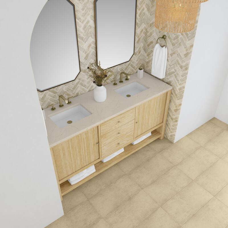 James Martin Vanities D404-V72-3EMR Marigot 72" Double Basin Wood