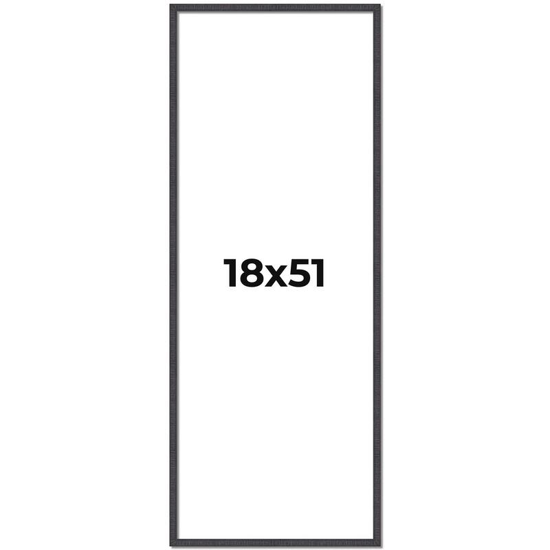 18x51 Frame Brown Solid Wood Picture Frame - Complete Modern Photo