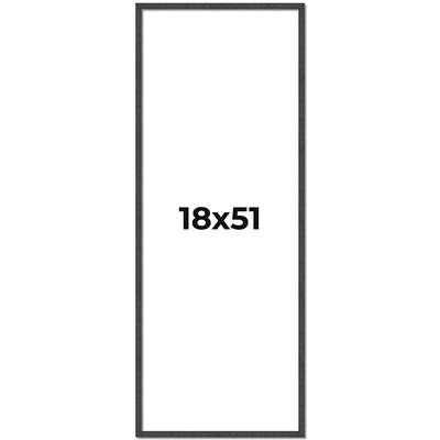 18x51 Frame Brown Solid Wood Picture Frame - Complete Modern Photo