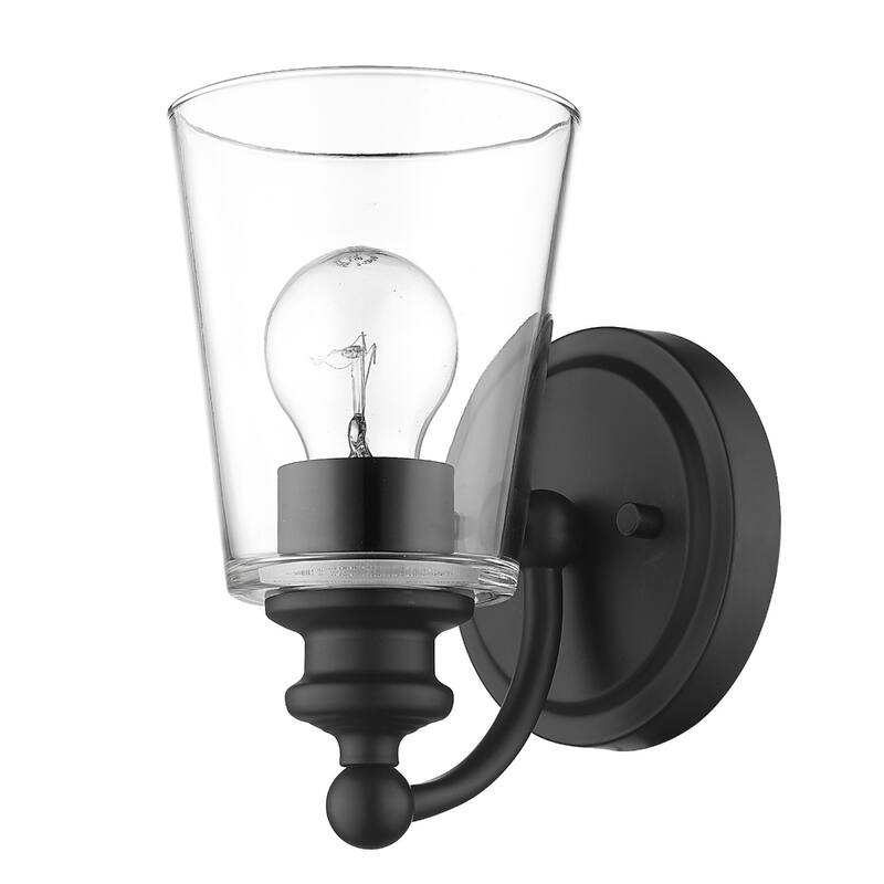 Modern Clear Glass Shade Wall Sconce with Swing Arm for Home Lighting