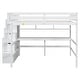 preview thumbnail 4 of 22, Kid-Friendly Design Full Size Loft Bed with Desk and Drawers