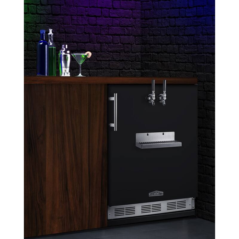 Summit SBCFRTPCF 24" Wide 5.3 Cu. Ft. Built-In Double Tap Coffee