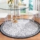 preview thumbnail 8 of 70, SAFAVIEH Handmade Chelsea Cayla Leopard French Country Wool Rug 3' Round - White/Black