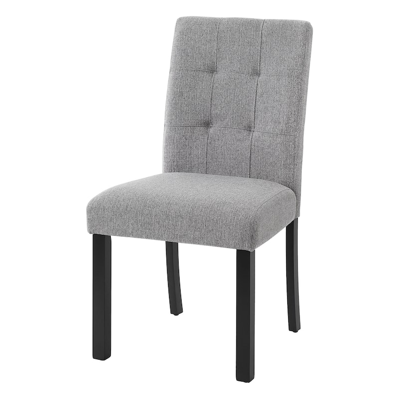 Modern Accent Chair Gray Recaption Chair Set of 4 Armless Chair Kitchen Chair Dining Chair with Wood Legs