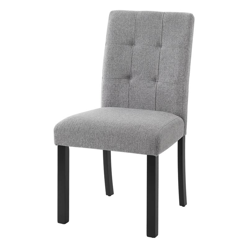 Roomfitters 4-Piece Modern Tufted Dining Chairs, Linen Upholstered Accent Chairs with High Back, Solid Wood Legs