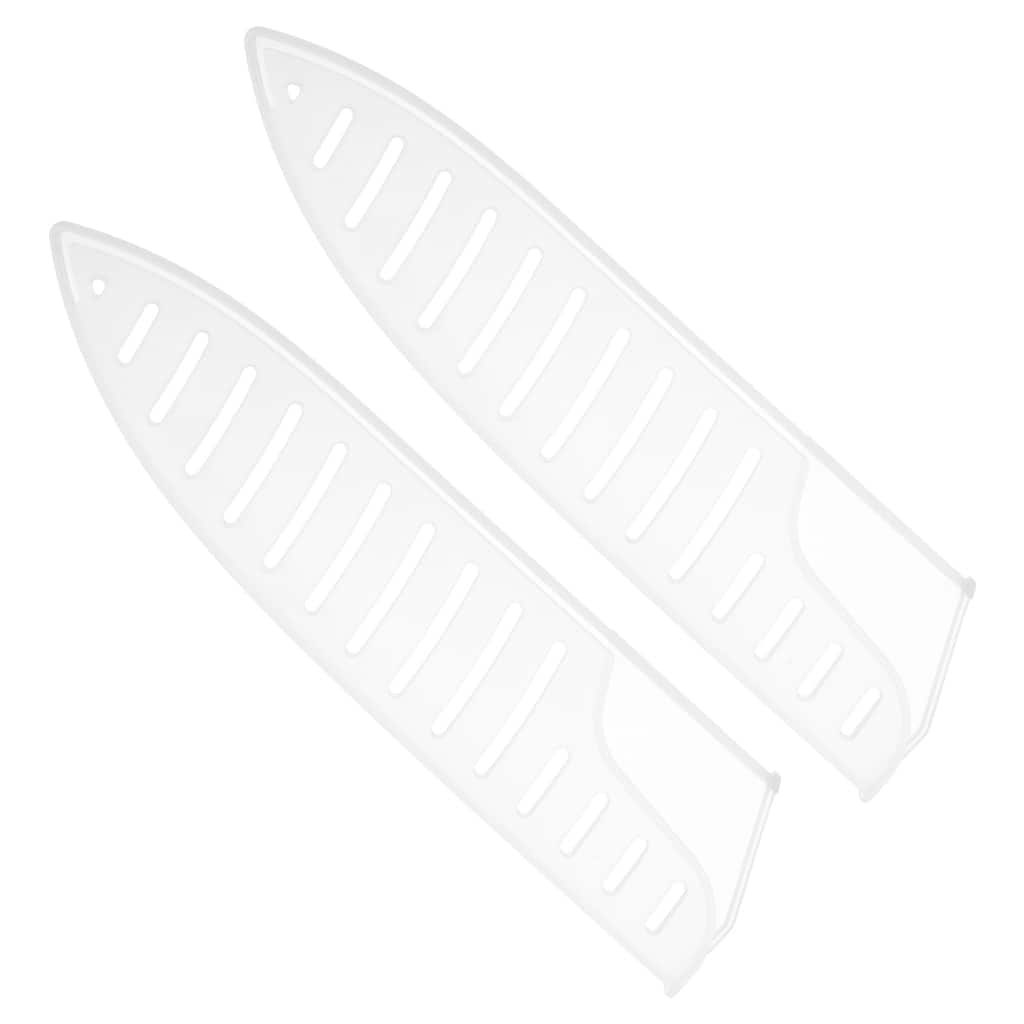 2Pcs PP Kitchen Knife Sheath Cover Sleeves for 8" Ceramic Knife, White
