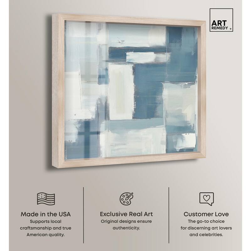 Deconstructed Blue III Shadowbox by Art Remedy