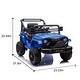 preview thumbnail 61 of 98, Kids 12V Electric Ride-On Truck with Parental Remote, Bluetooth, USB, LED Lights Blue
