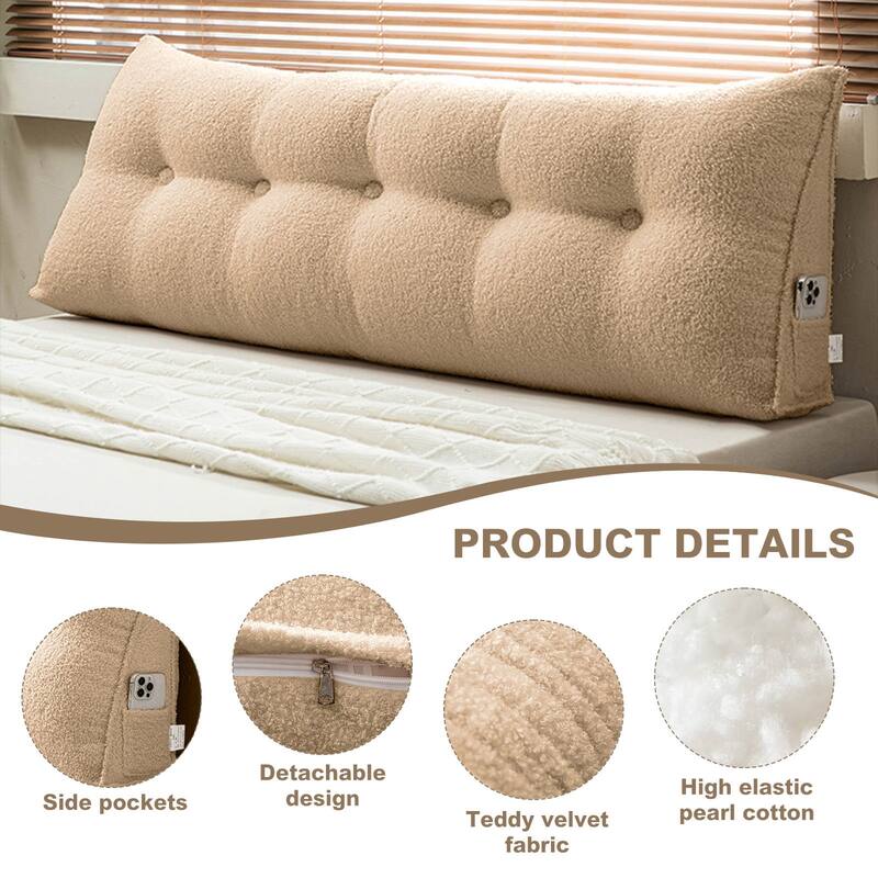 Triangular Bed Rest Wedge Headboard Pillow Back Support Reading Pillow