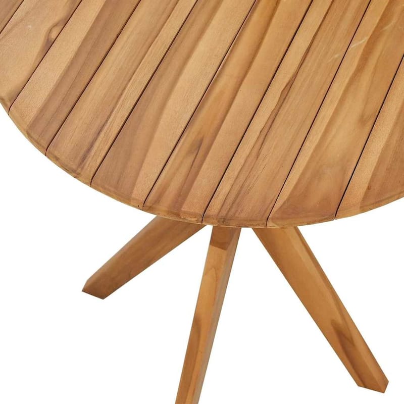 vidaXL Patio Table Brown Solid teak wood