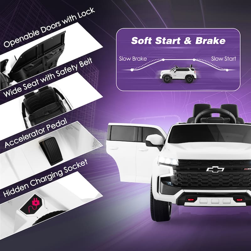 Gymax 12V Kids Ride On Car Chevrolet Tahoe Electric Truck SUV Remote - See Details