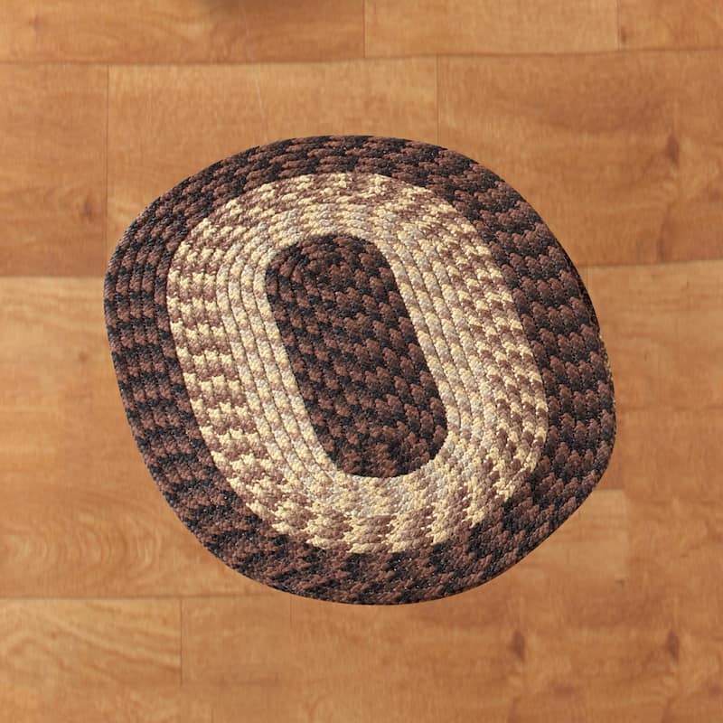Alpine Braided Accent Rugs - Chocolate - 20" x 30" - Rectangle