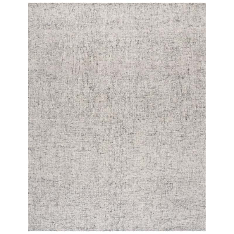 SAFAVIEH Handmade Abstract Menna Wool Rug - 9' x 12' - Grey/Ivory