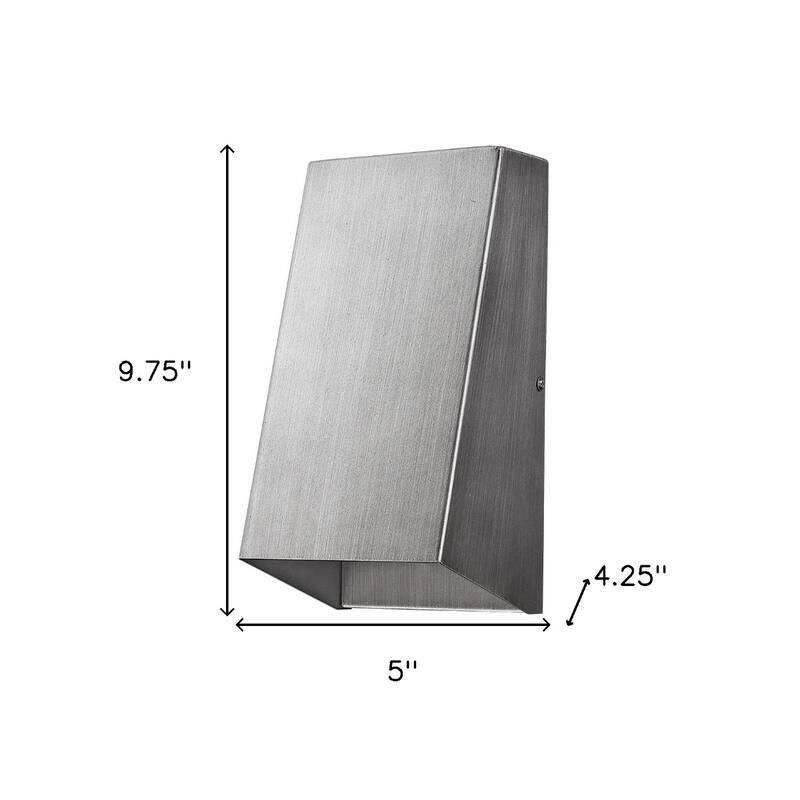 Modern Geometric Wall Sconce for Indoor or Outdoor Lighting - 4.25” x 5” x 9.75”