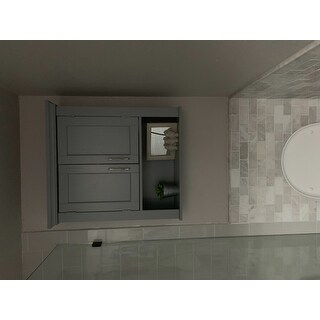 RiverRidge Somerset Collection Two-Door Wall Cabinet, Gray