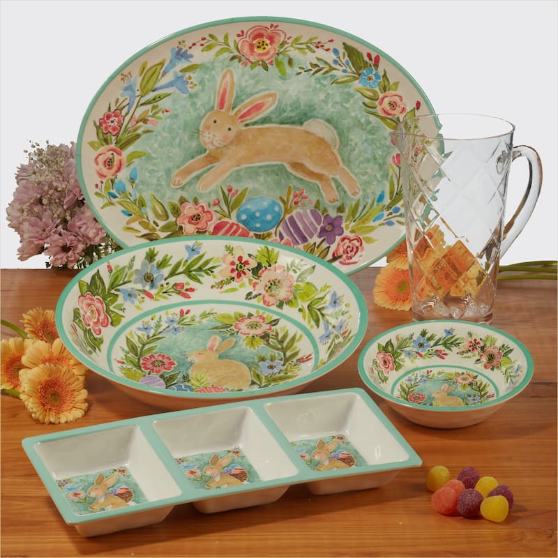 Certified International Joy Of Easter 11" Melamine Dinner Plates, Set of 6 - 11" Dia.