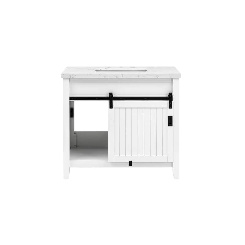 37'' Hanford Bathroom Vanity with Engineered Stone Top